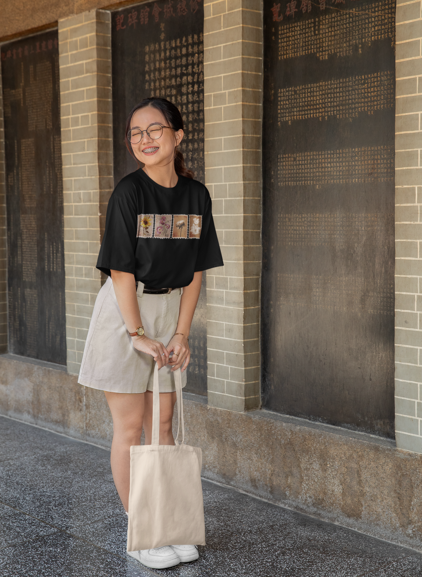 Stamped in Bloom ๐ธ๐ฎ : Oversized T-shirt