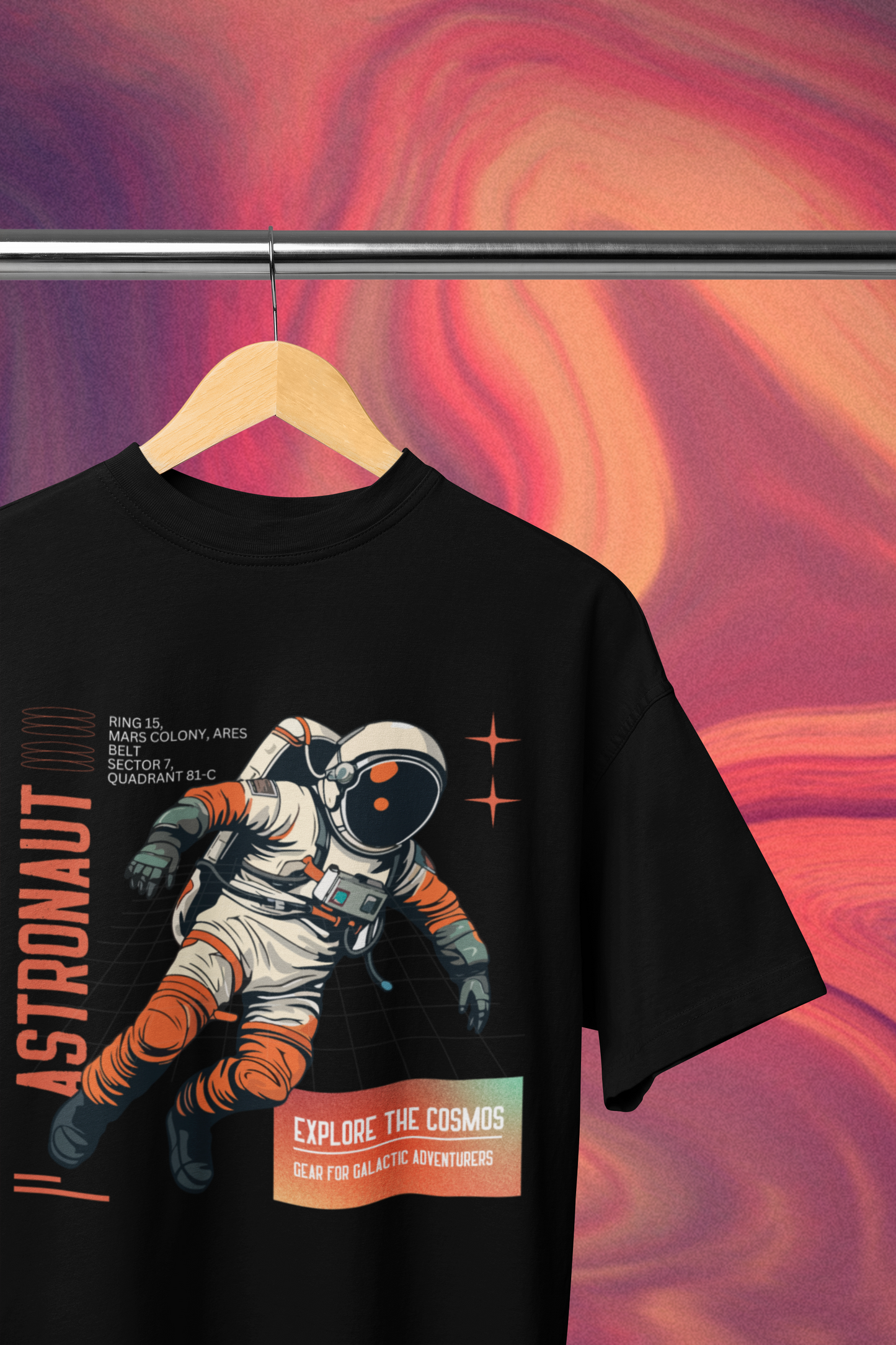 Cosmic Drifter Astronaut Oversized T-shirt