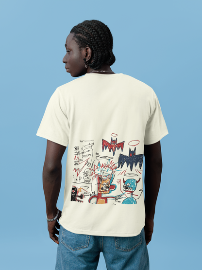 Street Graffiti Bat Oversized Tee