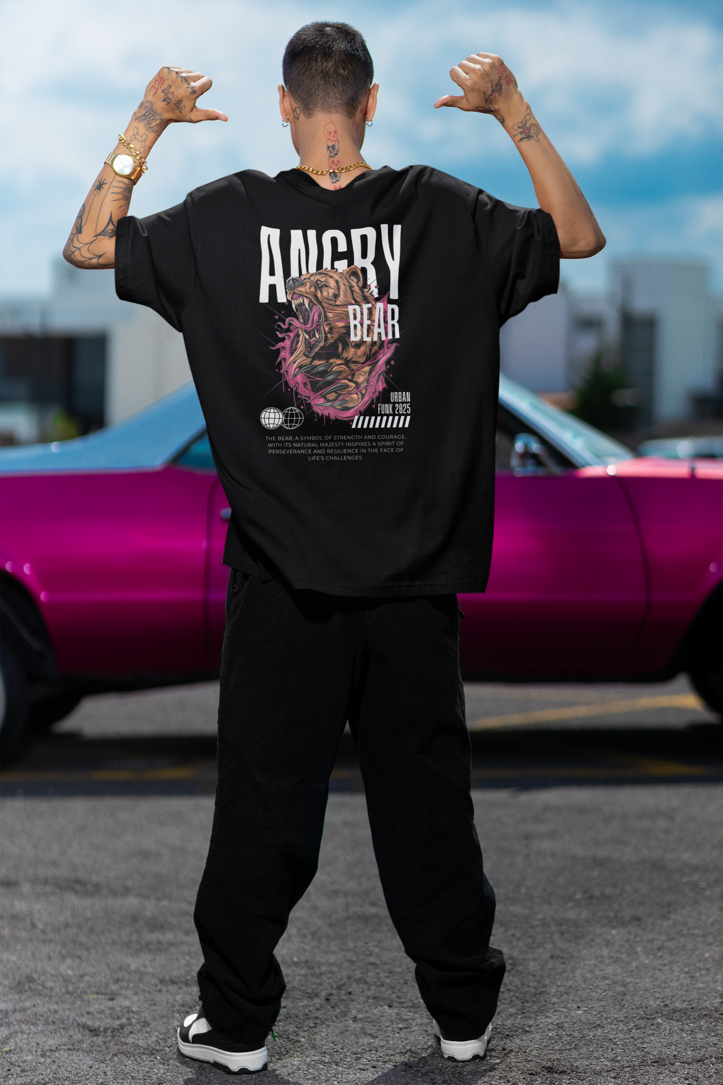 Angry Bear Urban Funk Oversized T-shirt