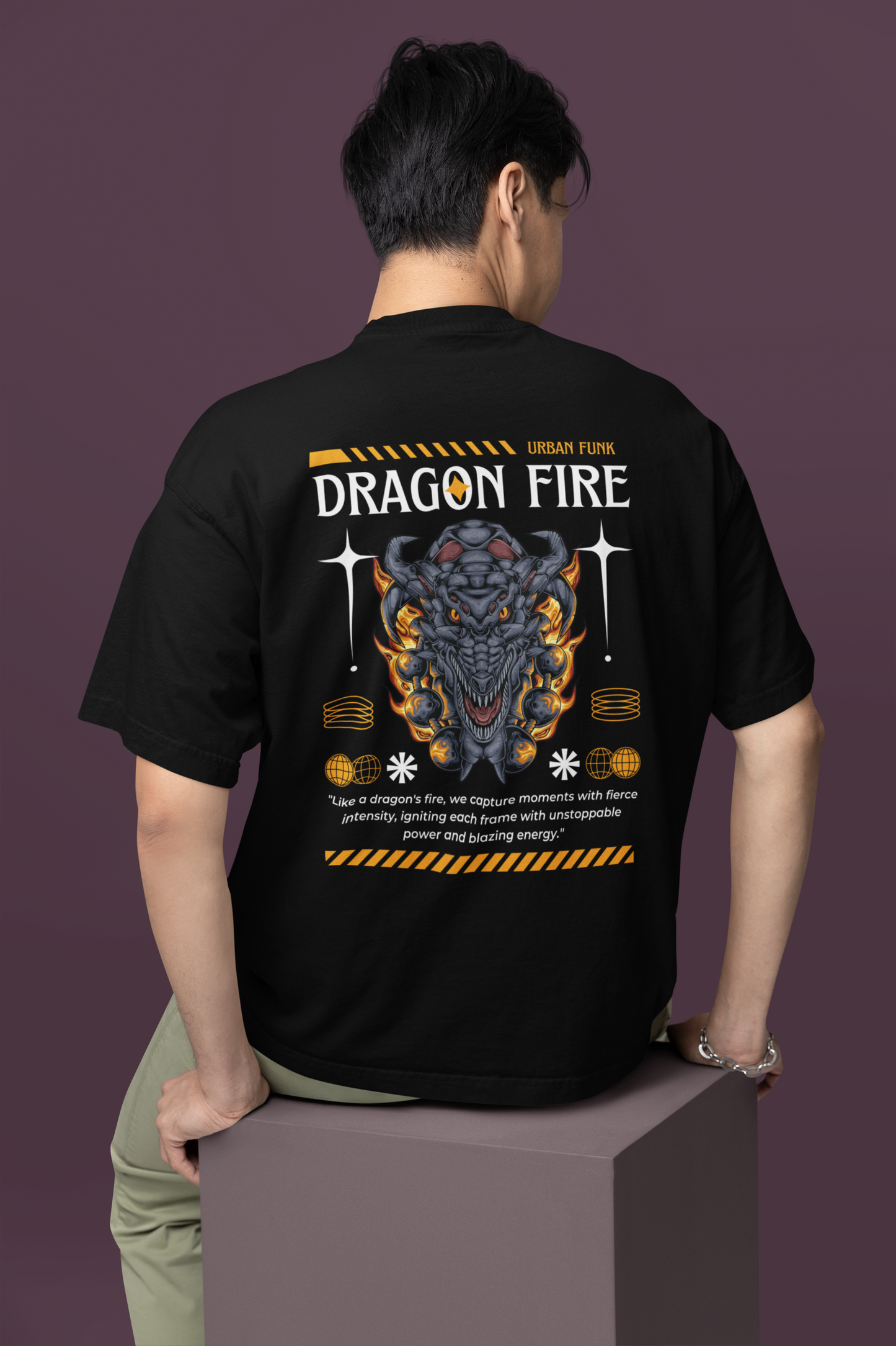 Dragon Fire Urban Funk Oversized T-shirt