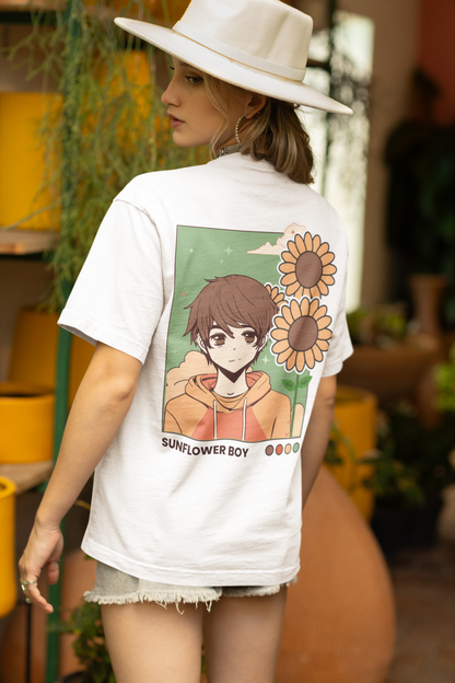 "Sunflower Boy" – Anime-Inspired Oversized T-Shirt