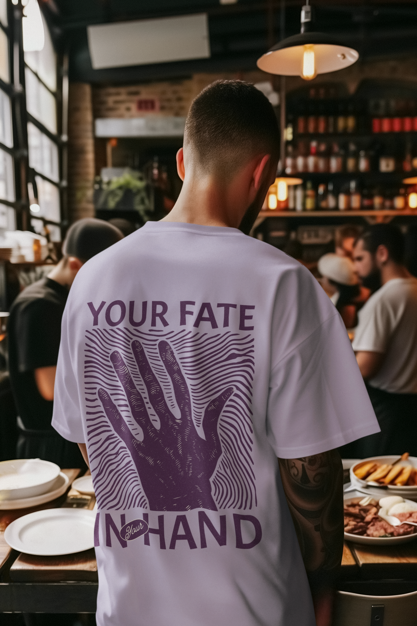 "FATE//HAND" Oversized Graphic Tee