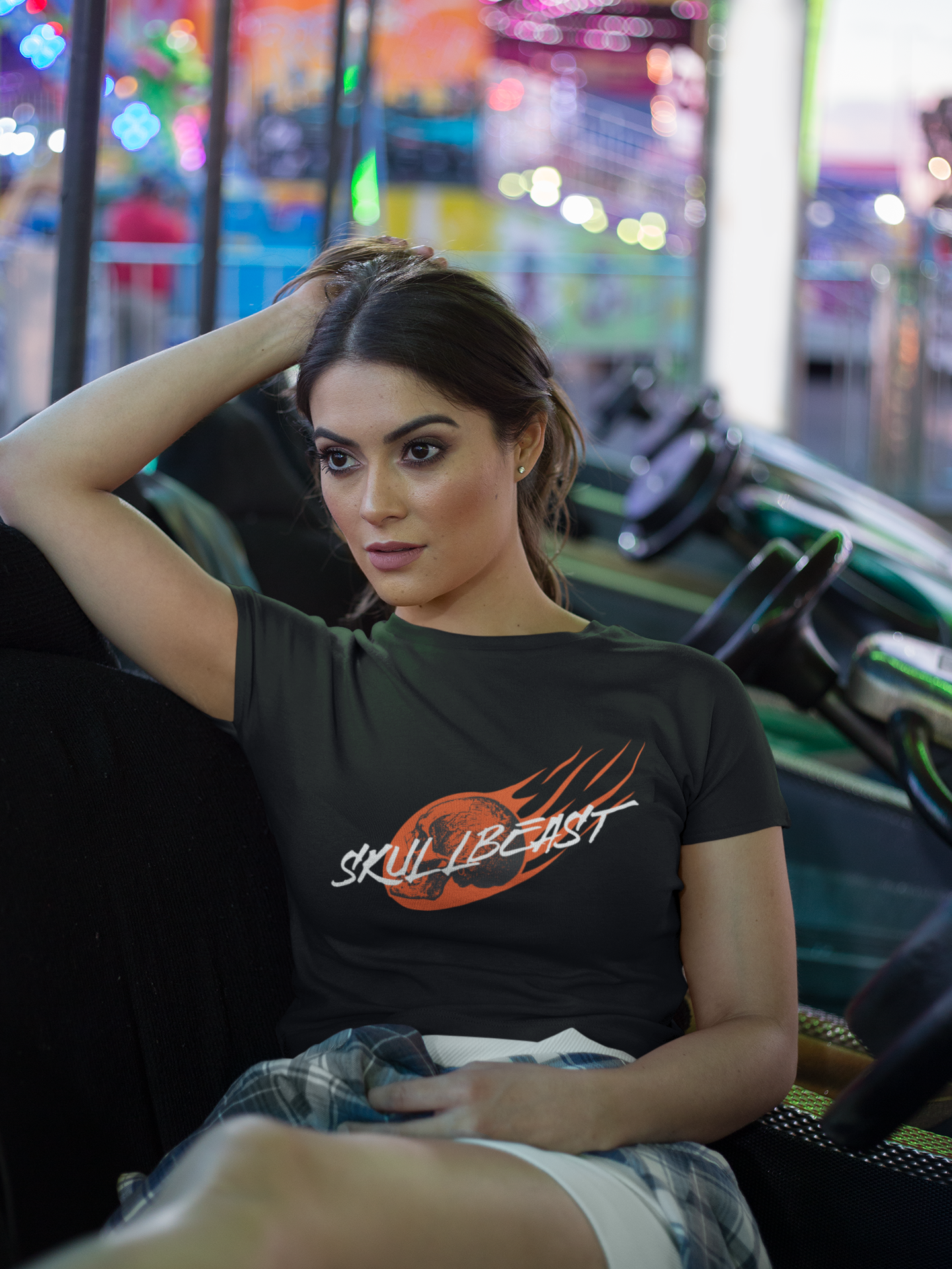 Skullbeast Flame Graphic Crop Top