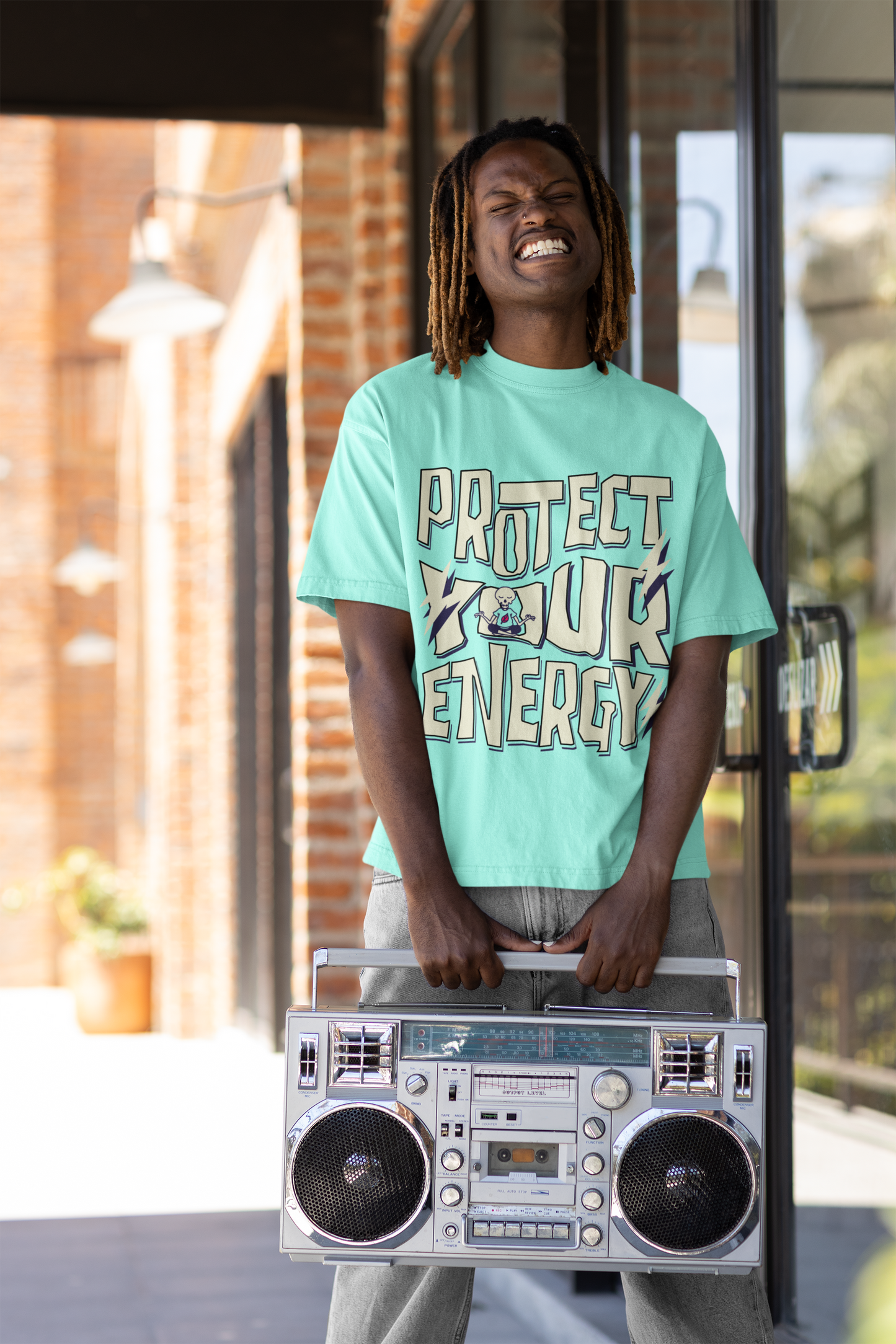 “Protect Your Energy” Oversized Graphic Tee