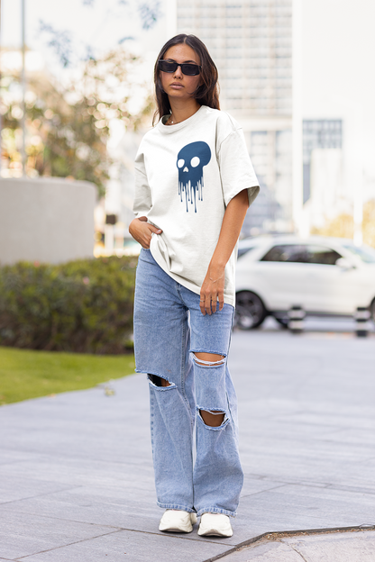 "Meltdown" – Dripping Skull Oversized T-Shirt