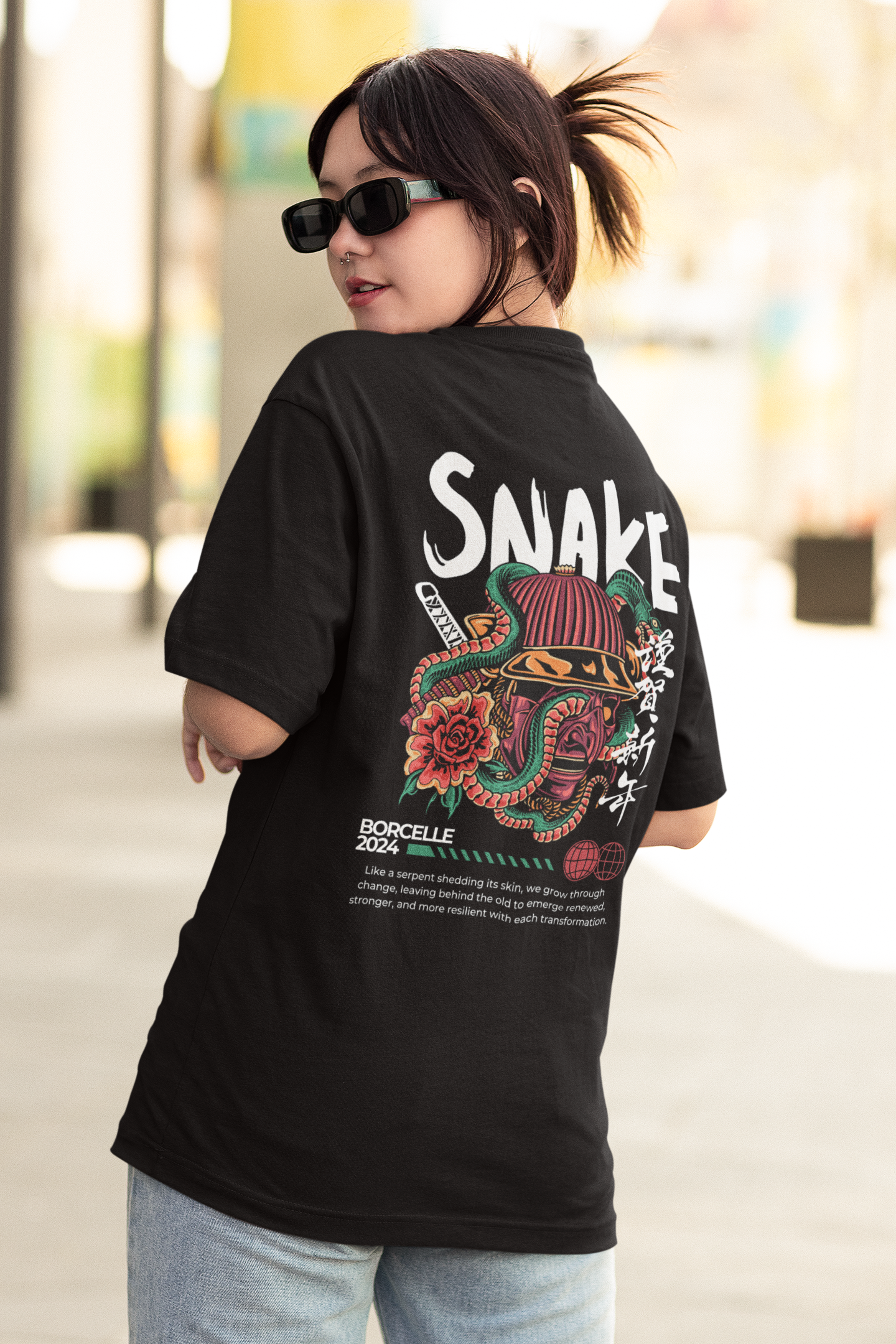 Snake Urban Funk Oversized T-shirt (F)