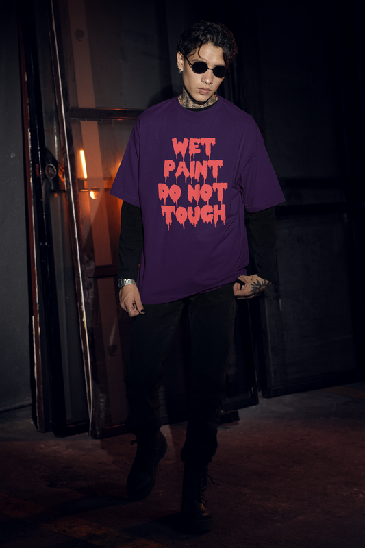 Wet Paint Do Not Touch Oversized T-shirt