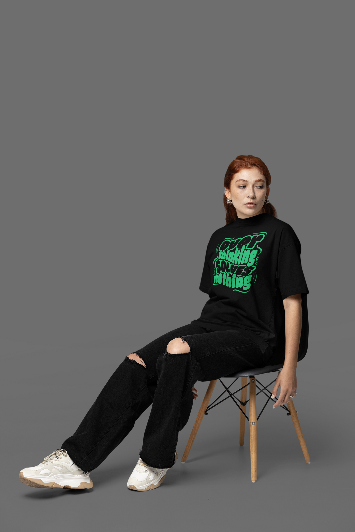 Overthinking Solves Nothing – Oversized T-Shirt