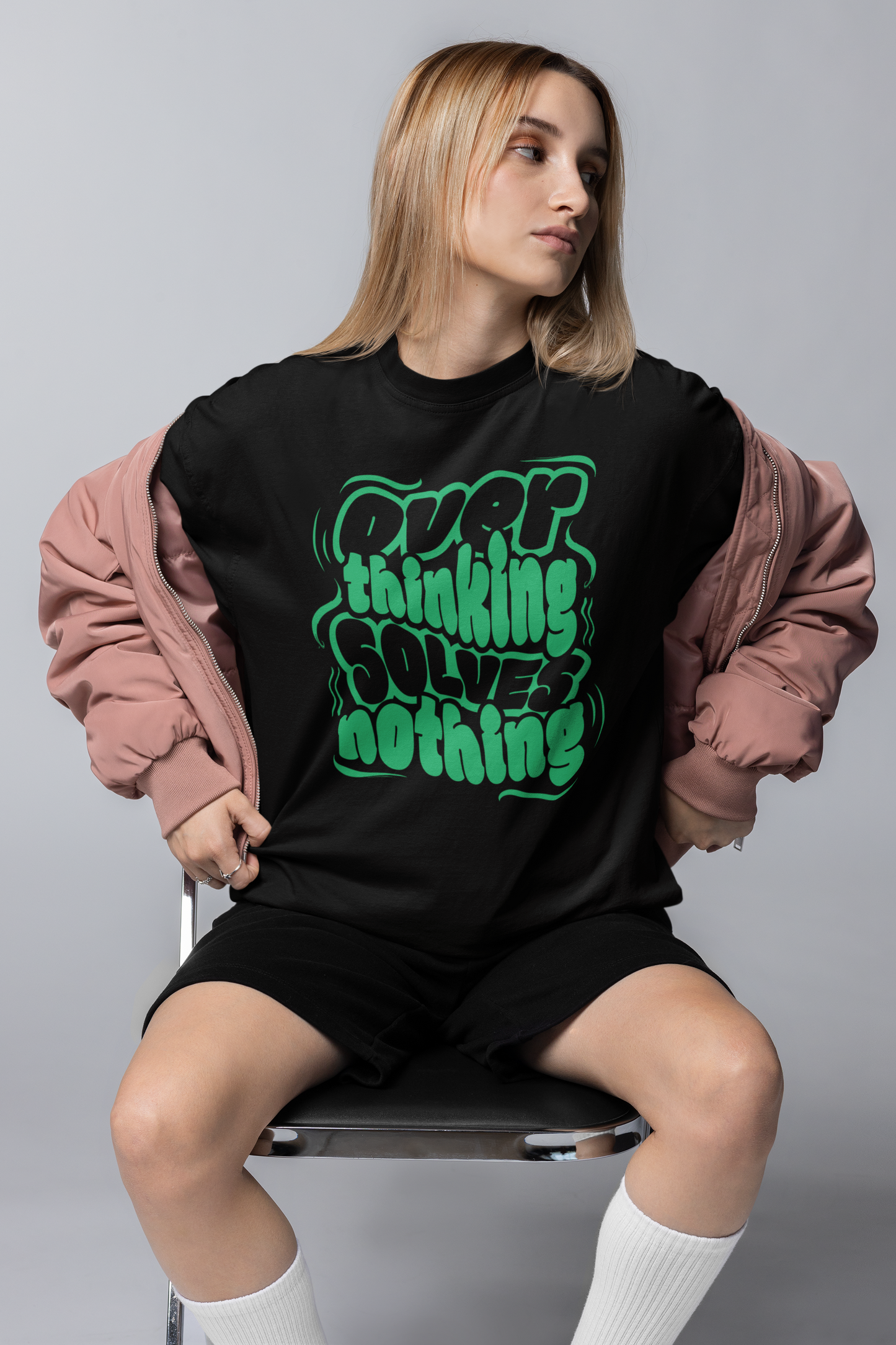Overthinking Solves Nothing – Oversized T-Shirt