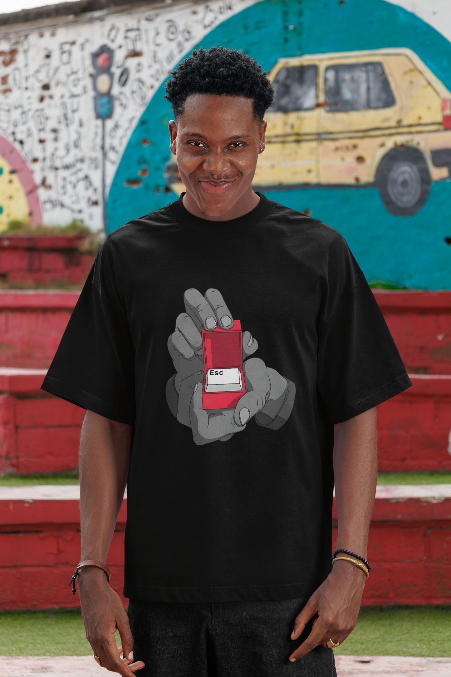 “Hit Esc” Oversized Tee – Escape Mode Collection