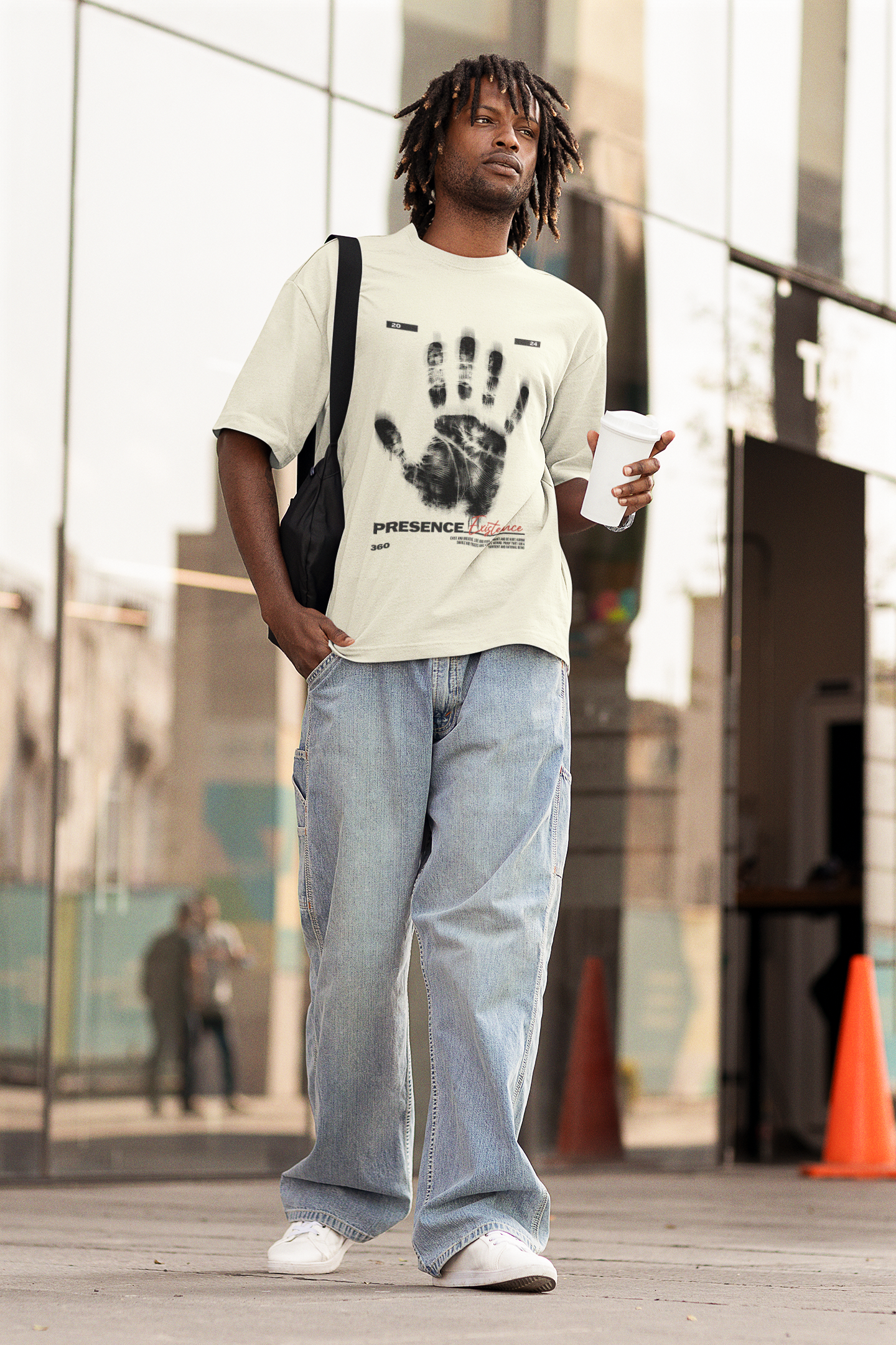 "Existence Presence" Oversized Graphic T-Shirt