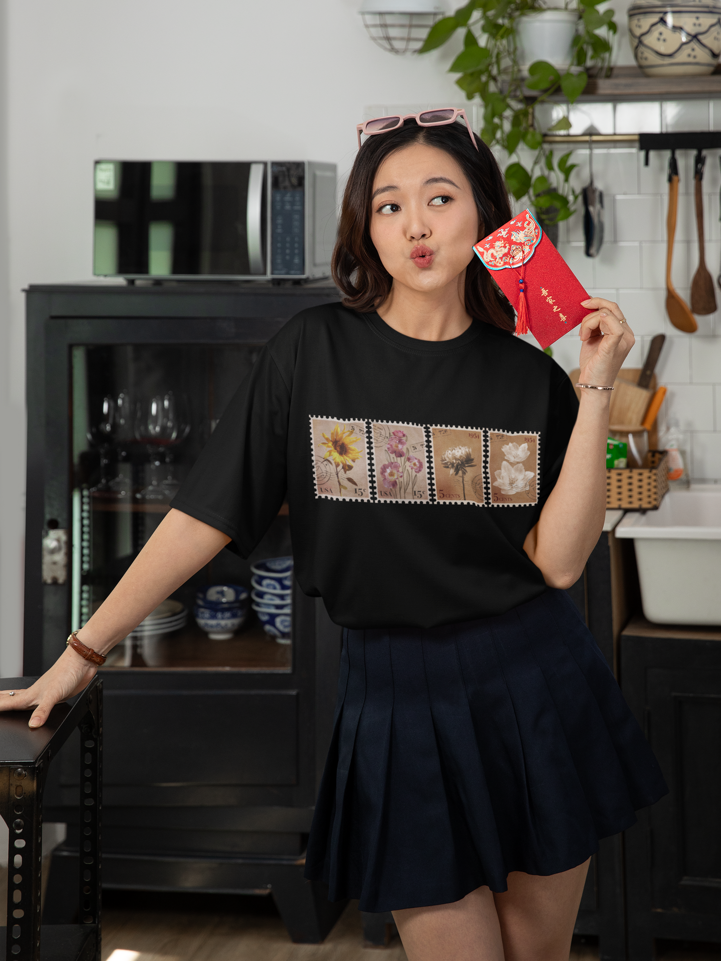 Stamped in Bloom 🌸📮 : Oversized T-shirt